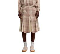 PUMA Jupe midi plissée Tartan T7 Femme S, Mouse Gray Beige
