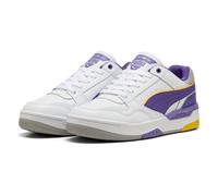PUMA Mixte Rebound Retro Basket, White-Team Violet-Yellow Sizzle, 45 EU