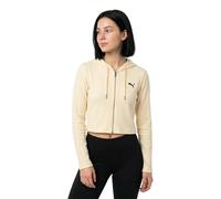 PUMA Hoodie côtelé et zippé Essentials Femme S, Buttercream Heather Yellow