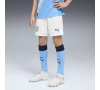 PUMA Short 25/26 Manchester City Enfant et Adolescent, Vêtements, Blanc/Light Bleu, 5-6Y 5-6Y