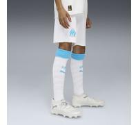 PUMA Short 25/26 Olympique de Marseille Enfant et Adolescent, Vêtements, Blanc/Azure, 5-6Y 5-6Y