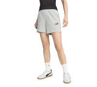 PUMA Short 5'' à Taille Haute et Petit Logo N° 1 Logo Essentials Femme S, Light Gray Heather