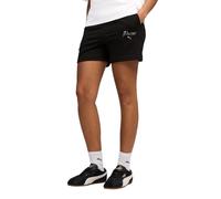 PUMA Short à Taille Haute 5" Essentials Script Femme L, Black