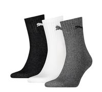 Puma Short Chaussettes, Gris/Blanc/Noir, 39/42 (Lot de 3) Unisexe