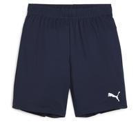PUMA Short de Foot teamGOAL - Bleu Marine/Blanc Enfant 152 cm