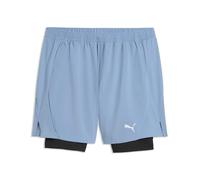 PUMA Short de Running 2-en-1 Velocity Homme M, Zen Blue