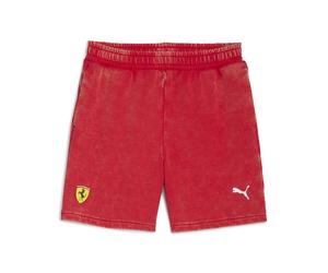 PUMA Short de sport Sportswear Scuderia Ferrari Enfant et Adolescent, Accessoires, Rouge, 9-10Y 9-10Y
