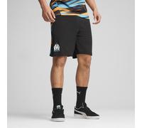 PUMA Short Olympique de Marseille Faster Homme, Vêtements, Noir/Heat Fire, S S