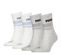 Puma Short Sock, Grey/White, 39/42 (Lot de 4) Mixte