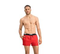 PUMA Shorts Maillot de Bain, Rouge, L Homme