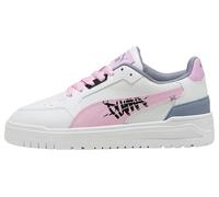 PUMA Shuffle Downtown LO Mid 90S JR Baskets Blanc/Rose Scintillant Noir Pointure 36, Puma Blanc Rose Shimmer PUMA Noir, 36 EU
