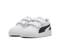 PUMA Shuffle Downtown LO V PS Sneaker, White-New Navy-for All Time Red, 31 EU