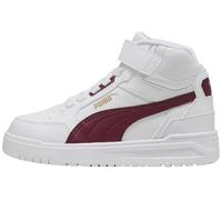 PUMA Shuffle Downtown Mid AC+ PS Sneaker, White-Team Regal Red Gold, 22 EU
