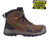 Puma Bottines de sécurité Sierra Nevada Mid S3 Cuir Marron Homme Taille 39
