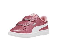 PUMA Smash 3.0 Baskets en cuir avec crochet et boucle pour enfant Unisexe, Pêche Smoothie-puma Blanc, 1 Little Kid