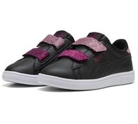 Puma Smash 3.0 Glitter Velcro Trainers Childrens Black/Berry C12 (31) Female