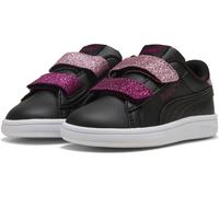 Puma Smash 3.0 Glitter Velcro Trainers Infants Black/Berry C8 (25) Female
