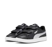 PUMA Smash 3.0 Glitz Glam V PS Basket, Black Silver White, 29 EU