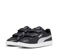 PUMA Smash 3.0 Glitz Glam V PS Basket, Black Silver White, 32 EU