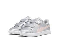 PUMA Smash 3.0 Glitz Glam V PS Sneaker, Glacial Gray-Frosty Pink, 30 EU