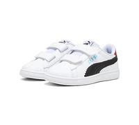 PUMA Smash 3.0 L Let's Play V PS Basket, Puma Blanc Puma Noir Team Aqua For All Time Rouge, 33 EU
