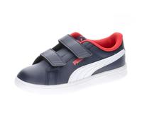 PUMA Smash 3.0 L V PS, Basket Mixte Enfant, Puma Navy Puma White For All Time Red, 35 EU