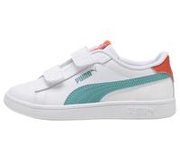 PUMA Smash 3.0 L V PS Baskets pour Enfant Blanc/Bleu mer Baltique Pointure 46, Puma Blanc mer Baltique Bleu, 32.5 EU