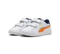 PUMA Smash 3.0 Playdate V PS Sneaker, White-Orange GLO, 29 EU