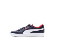 PUMA Baskets Smash 3.0 L Jr Unisexes pour Enfant, Puma Puma Blanc Bleu Marine pour Tous Les Temps Rouge, 36 EU
