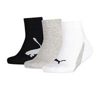 Puma Sneaker Chaussettes, Blanc/Gris/Noir, 23/26 (Lot de 3) Enfant Unisexe
