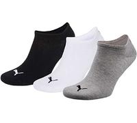 Puma Chaussettes de Sport - Uni - Mixte Adulte - Gris/Blanc/Noir - 35-38
