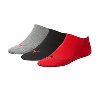 Puma Sneaker Chaussettes, Non renseigné, Noir/Rouge, 39/42 (Lot de 3) Unisexe