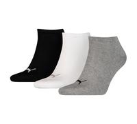 Puma Sneaker Invisible Socks (3 Pairs) 12-14 Grey/White/Black 12-14 Grey/White/B