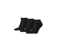 PUMA SNEAKER SOCKS 3 PAIA BLACK SET KIT CALZINI UNISEX IN COTONE