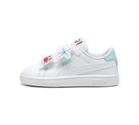 PUMA Smash 3.0 Badges Sneakers Toddlers, Chaussures, Blanc/Safe Lake/Rouge Fire, 27 27