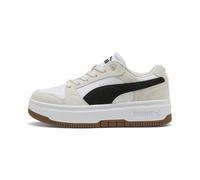 PUMA Rebound Femme Low SD Basket, White Black Frosted Ivory, 42.5 EU
