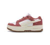 PUMA Sneakers basses en suède Rebound Femme pour Femme, Chaussures, Blanc/Frosted Ivory/Exotic Rouge, 38 38