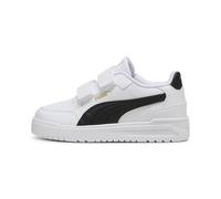 PUMA Sneakers basses Shuffle Downtown Enfant, Chaussures, Blanc/Noir/Doré, 27.5 27.5