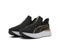 PUMA Sneakers chromées SOFTRIDE Sabrina Femme 41, Black White Gold