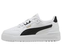PUMA Shuffle Downtown Lo Jr Baskets Unisexes pour Enfant, Puma White PUMA Black PUMA Gold, 38.5 EU