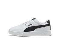 PUMA Sneakers Court Classic Clean Enfant et Adolescent, Chaussures, Blanc/Noir, 38.5 38.5