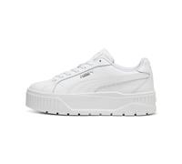 PUMA Sneakers en cuir Karmen II Femme, Chaussures, Blanc/Silver, 38 38