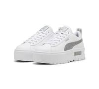 PUMA Sneakers Mayze Glitter Enfant et Adolescent 38, White Silver Metallic