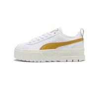 PUMA Sneakers Mayze Lux Femme, Chaussures, Blanc/Archive Doré, 38 38