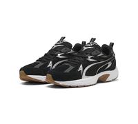 PUMA Sneakers Milenio Tech Unisexe 45, Black Silver Dusky Gray Metallic