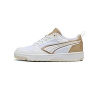 PUMA Sneakers Rebound v6 Low Aqua Métalliques Unisexe, Chaussures, Blanc/Doré/Alpine Snow, 40.5 40.5
