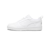 PUMA Rebound V6 Low Mixte Sneaker, Puma White Cool Light Gray, 38 EU