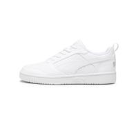 PUMA Rebound V6 Low Mixte Sneaker, Puma White Cool Light Gray, 36 EU