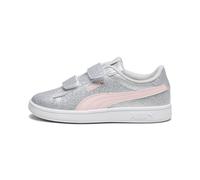 PUMA Sneakers Smash 3.0 Glitz Glam Enfant, Chaussures, Glacial Gris/Frosty Rose, 32 32