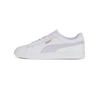 PUMA Sneakers Smash 3.0 L, Chaussures, Blanc/Spring Lavender/Rose Doré, 35.5 35.5